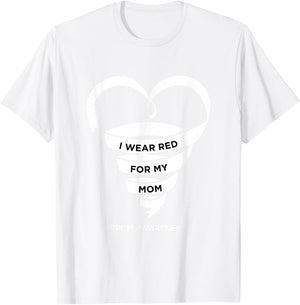 I Wear Red For My Mom - PPCM Awareness T-Shirt - T-Shirt | White