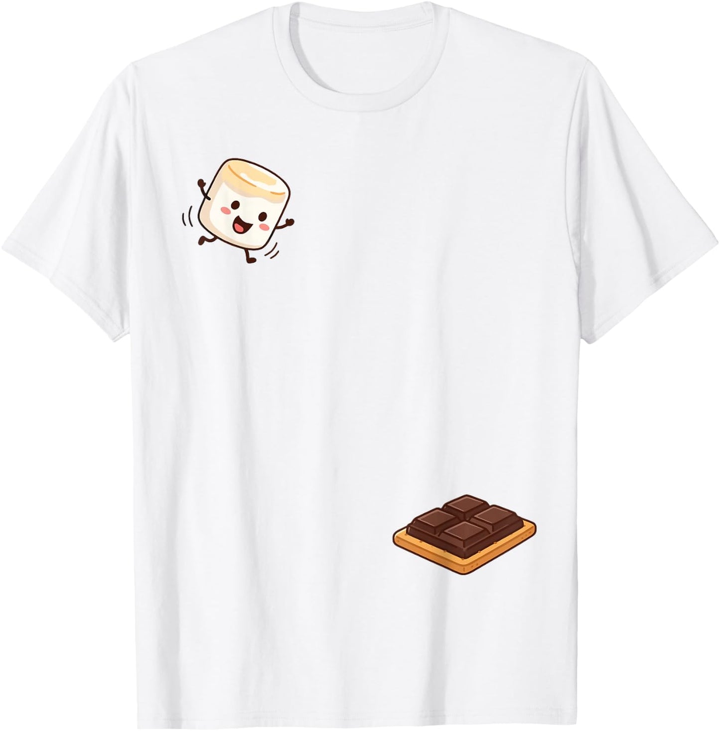 Funny Smores Marshmallow Chocolate Cracker Camping Camper T-Shirt - T-Shirt | White