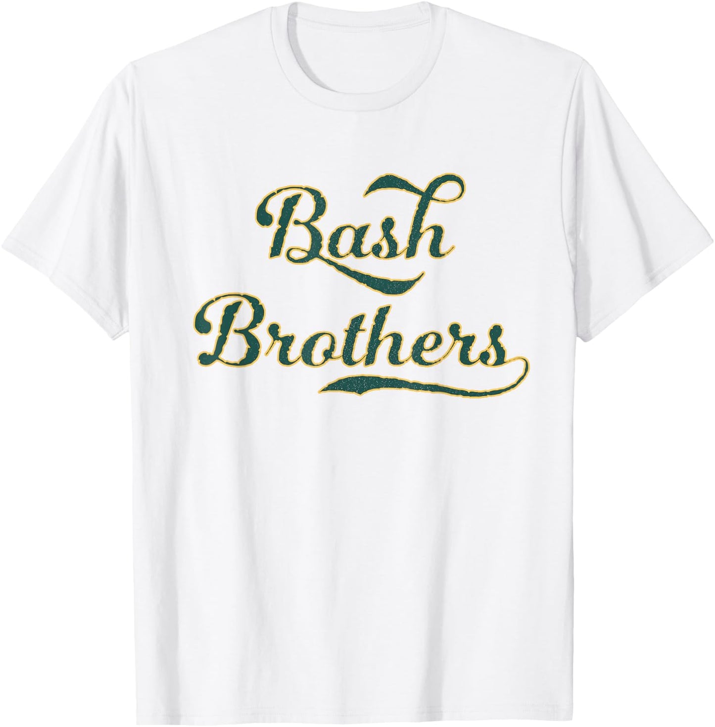 Distressed vintage-look Bash Brothers | Baseball T-Shirt - T-Shirt | White