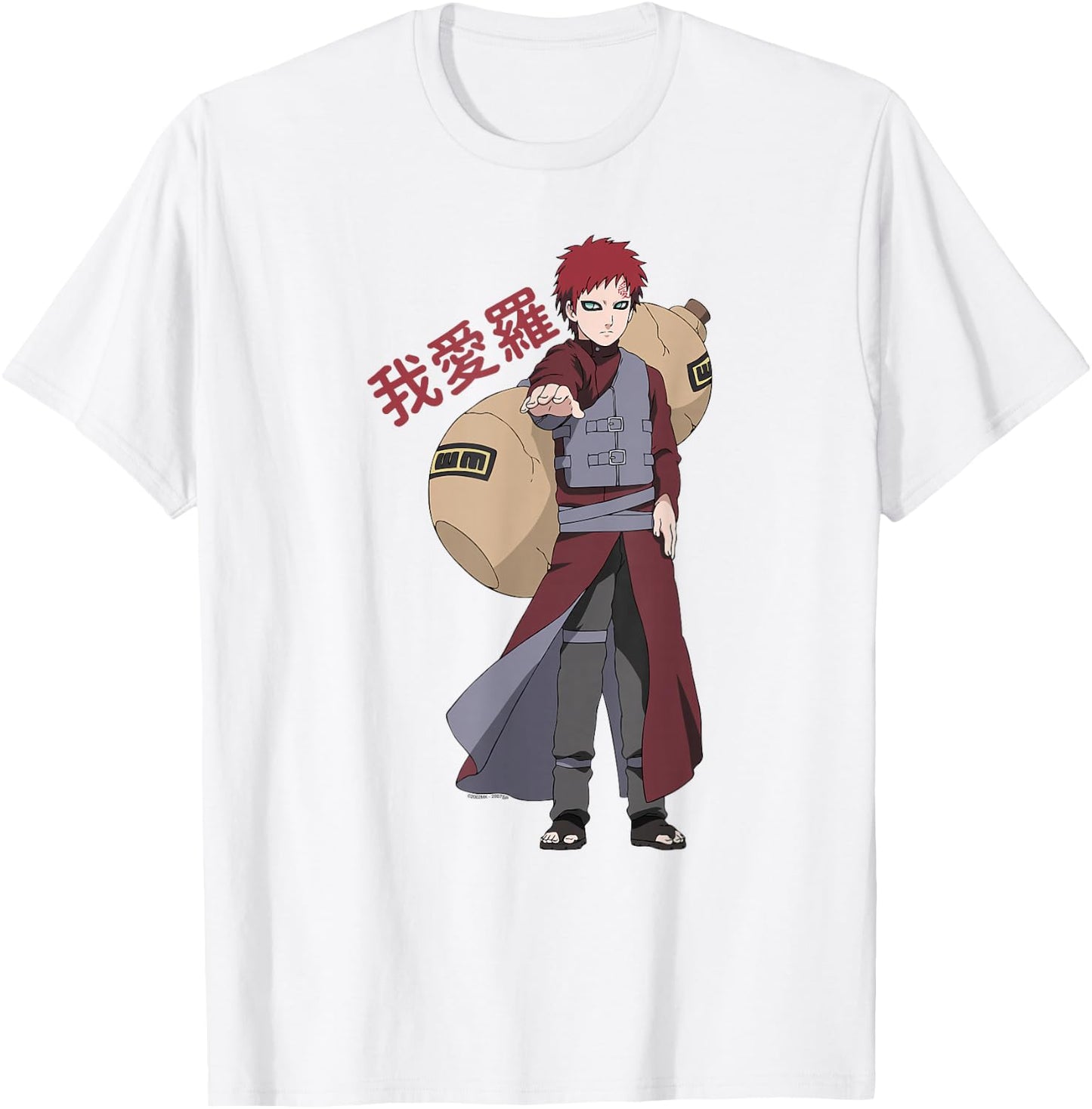 Naruto Shippuden Gaara Shinobi of Sunagakure Anime T-Shirt - T-Shirt | White