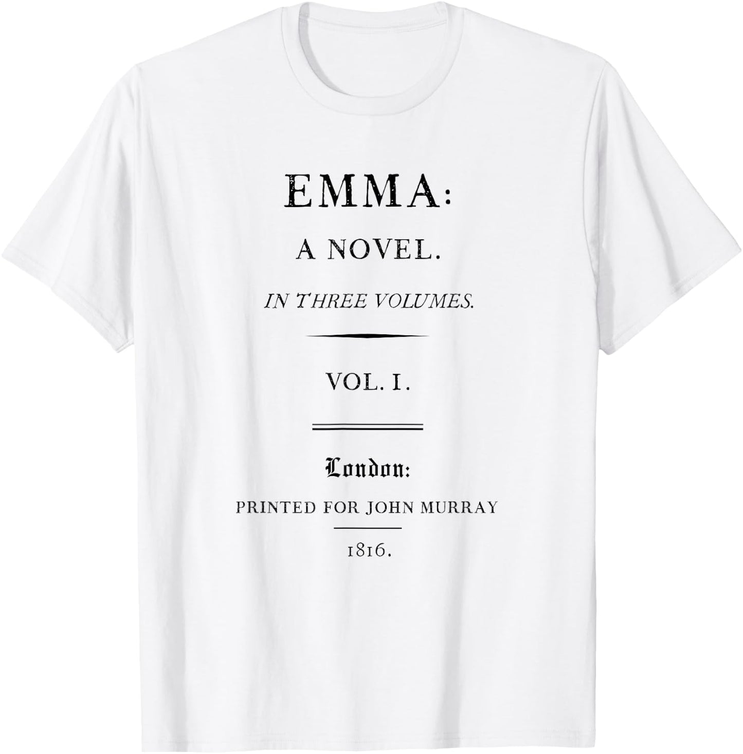 Emma by Jane Austen Title Page Literary Book Shirt T-Shirt - T-Shirt | White