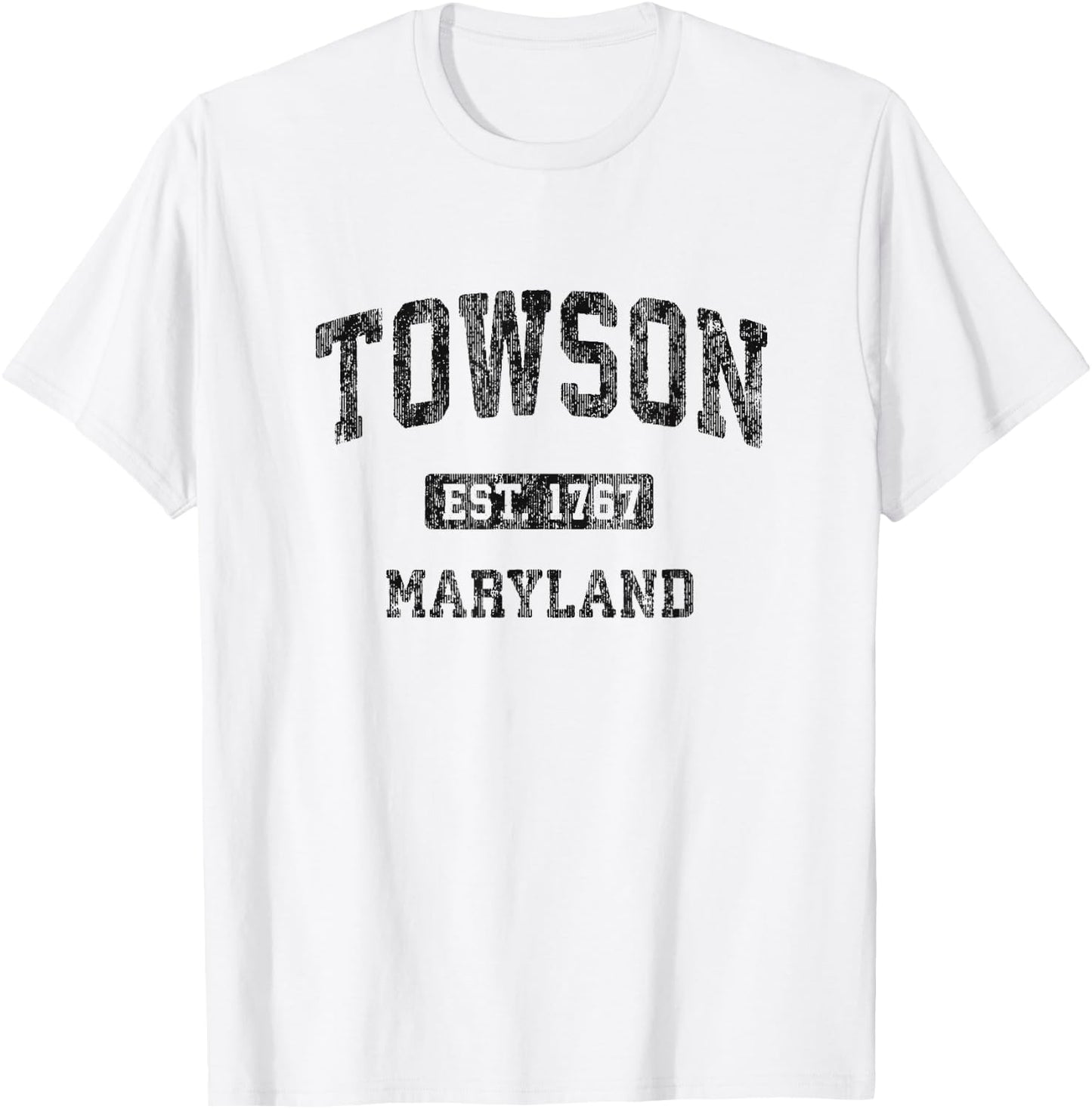 Towson Maryland MD Vintage Athletic Sports Design T-Shirt - T-Shirt | White