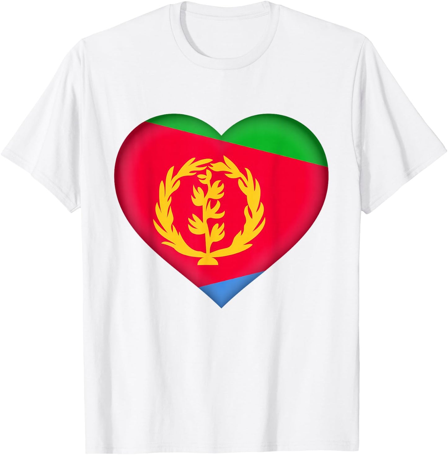 I Love Eritrea | Eritrean Flag Heart Outfit T-Shirt - T-Shirt | White