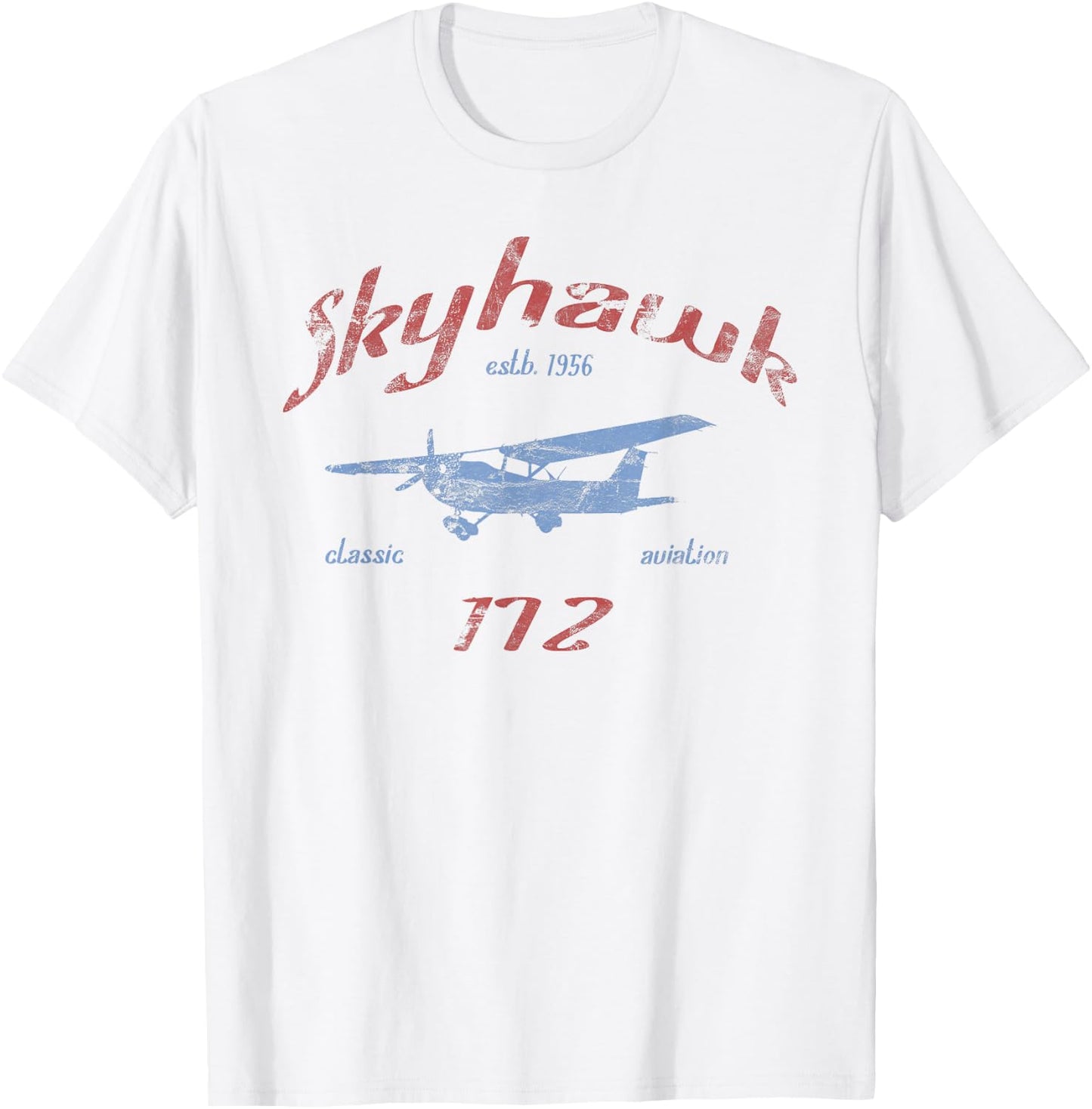 172 Skyhawk Airplane Classic Vintage Aviation Private PIlot T-Shirt - T-Shirt | White