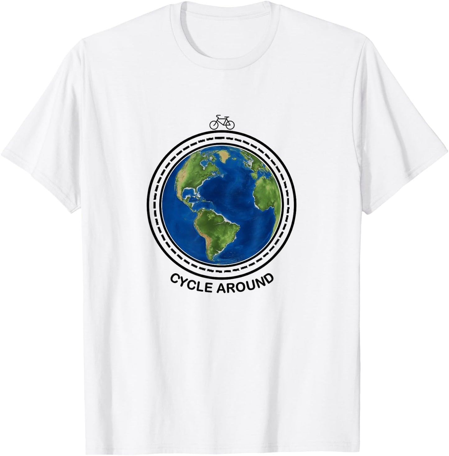 Symbolic Cycle Around Your World - Adventure Cycling T-Shirt - T-Shirt | White
