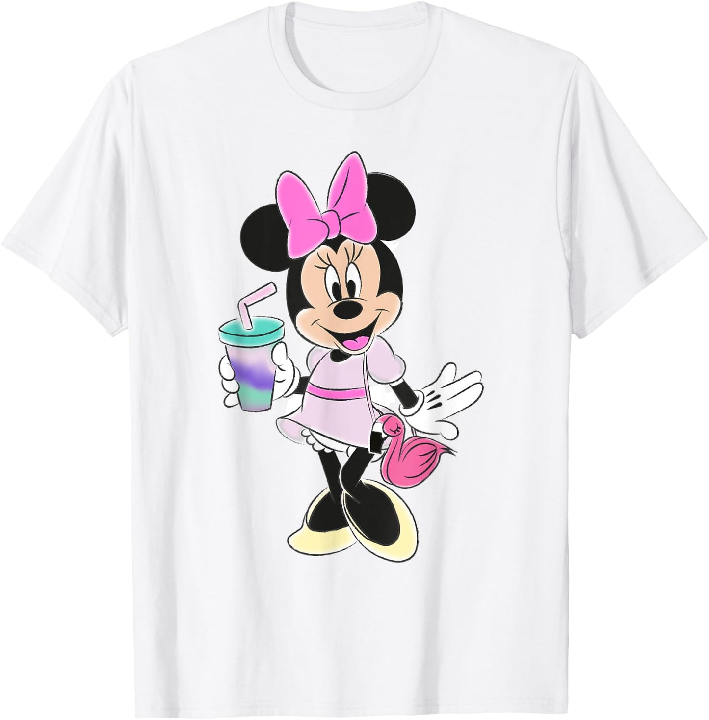 Disney Minnie Mouse Unicorn Flamingo Bag T-Shirt - T-Shirt | White