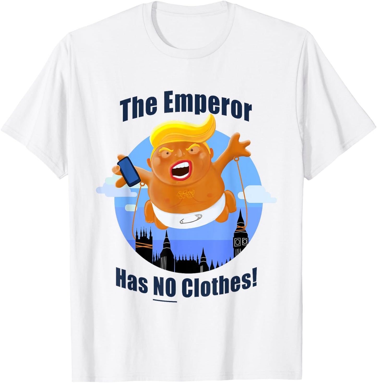 Anti President Trump The Emperor Has No Clothes! T-Shirt - T-Shirt | White