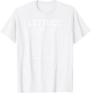 Lettuce Nutrition Facts Thanksgiving Food Halloween Costume T-Shirt - T-Shirt | White