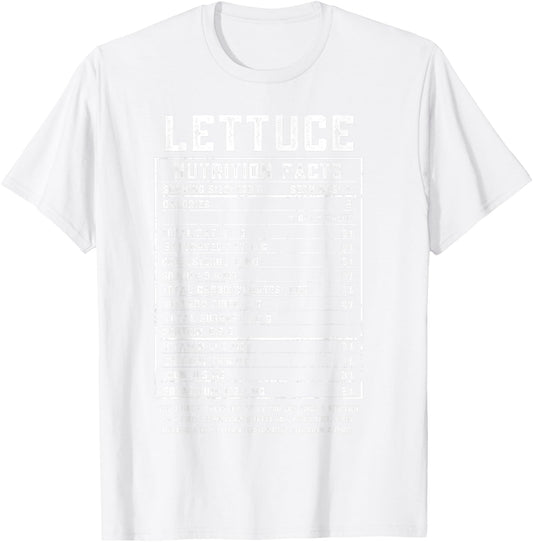 Lettuce Nutrition Facts Thanksgiving Food Halloween Costume T-Shirt - T-Shirt | White