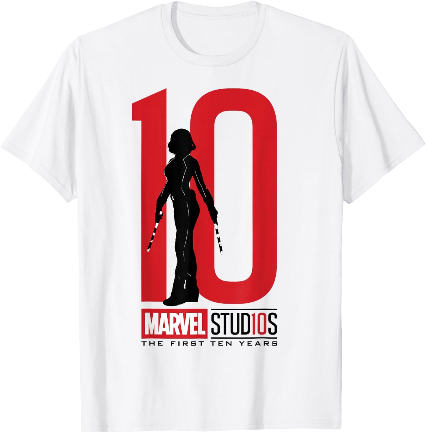 Marvel Studios 10 Years Black Widow Graphic T-Shirt - T-Shirt | White