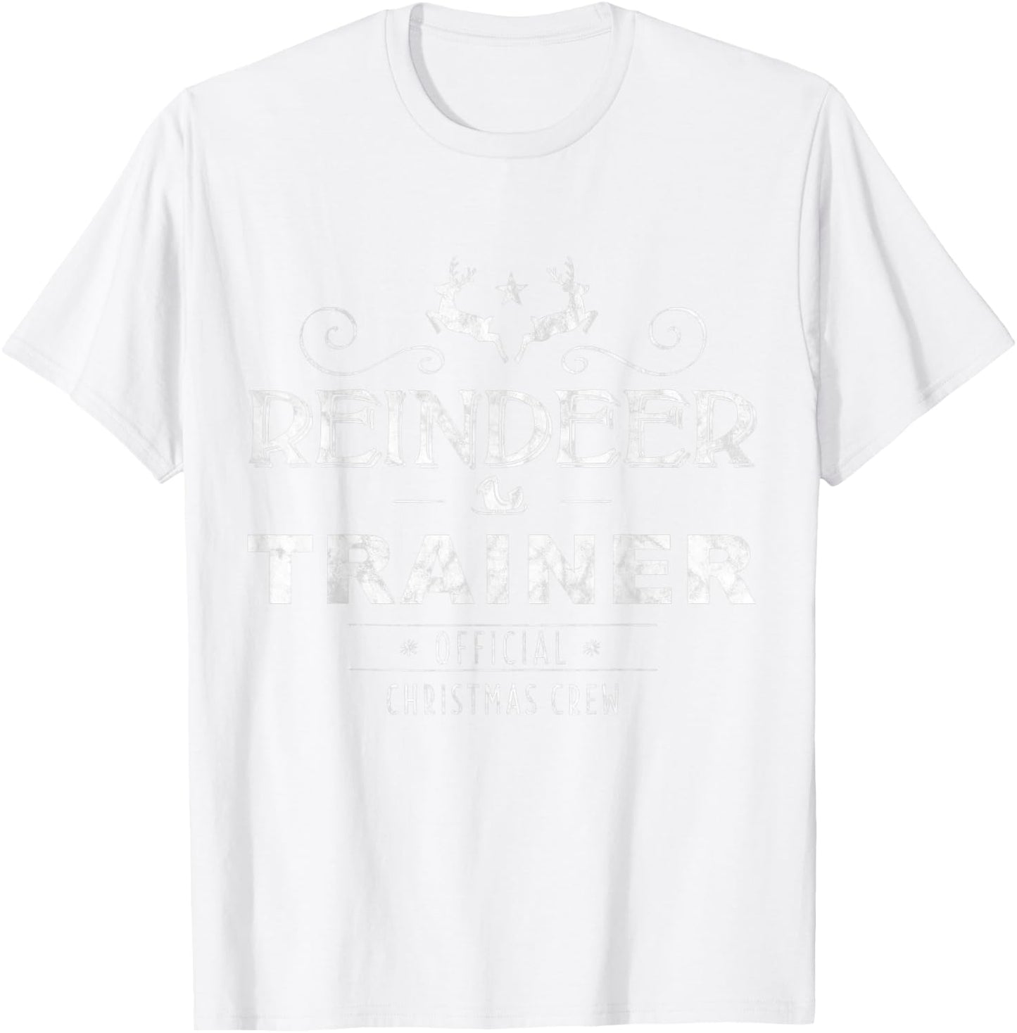 Reindeer Trainer Christmas Crew - Red T-Shirt - T-Shirt | White