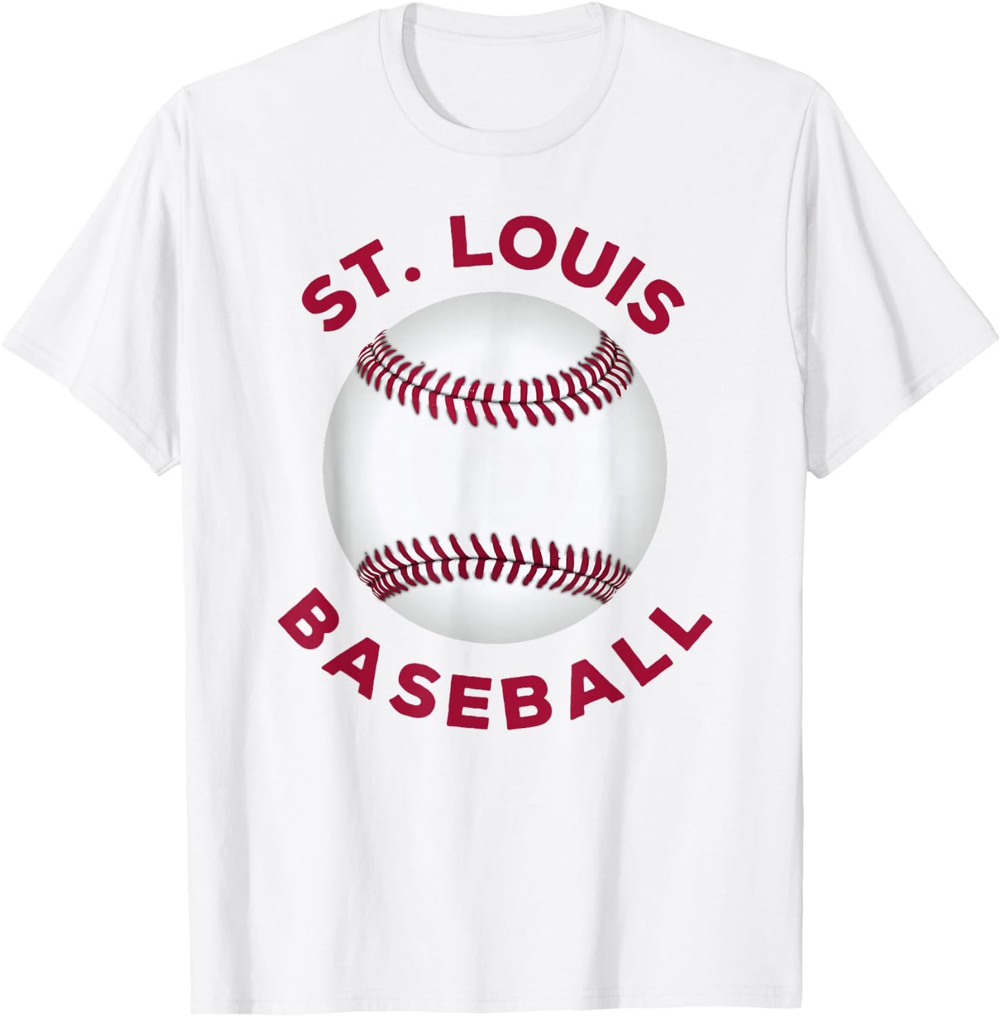 Classic St. Louis Missouri Baseball Fan Retro T-Shirt - T-Shirt | White
