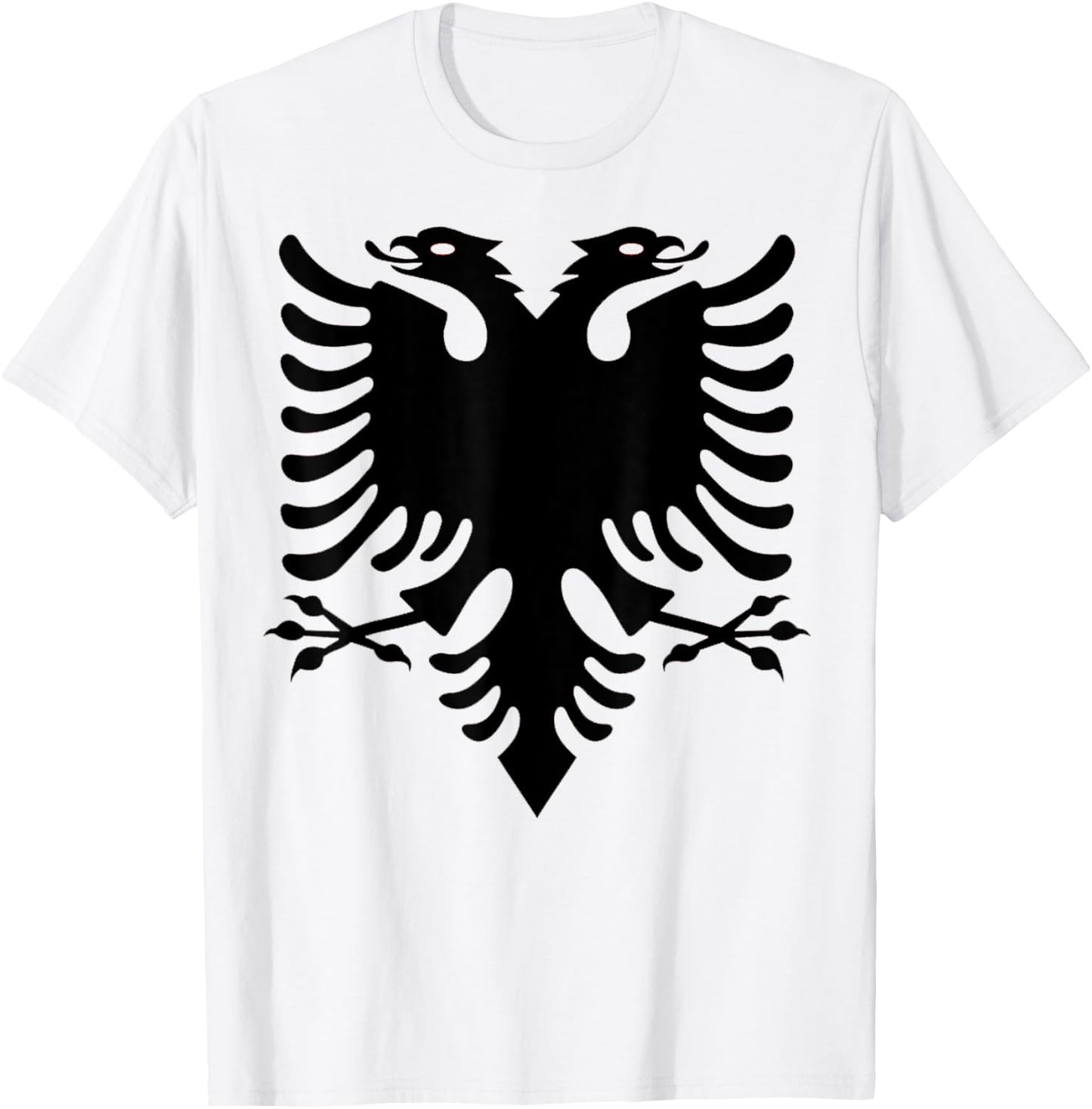 Albanian Double Eagle Design - Albania Crest T-Shirt - T-Shirt | White