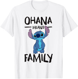 Lilo & Stitch - Ohana Means Family T-Shirt - T-Shirt | White