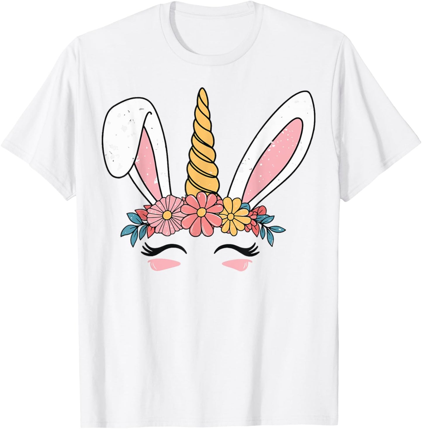 Unicorn Easter Head T-Shirt - T-Shirt | White
