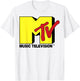 MTV Bright Yellow M & Red TV Logo Graphic T-Shirt - T-Shirt | White