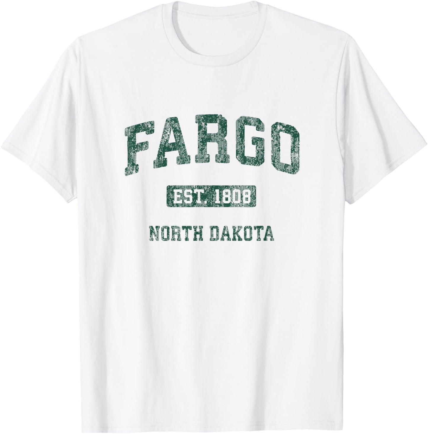 Fargo North Dakota ND Vintage Athletic Sports Design T-Shirt - T-Shirt | White