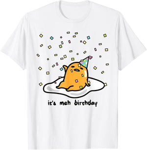 Gudetama The Lazy Egg It's Meh My Birthday Confetti Party Small T-Shirt - T-Shirt | White