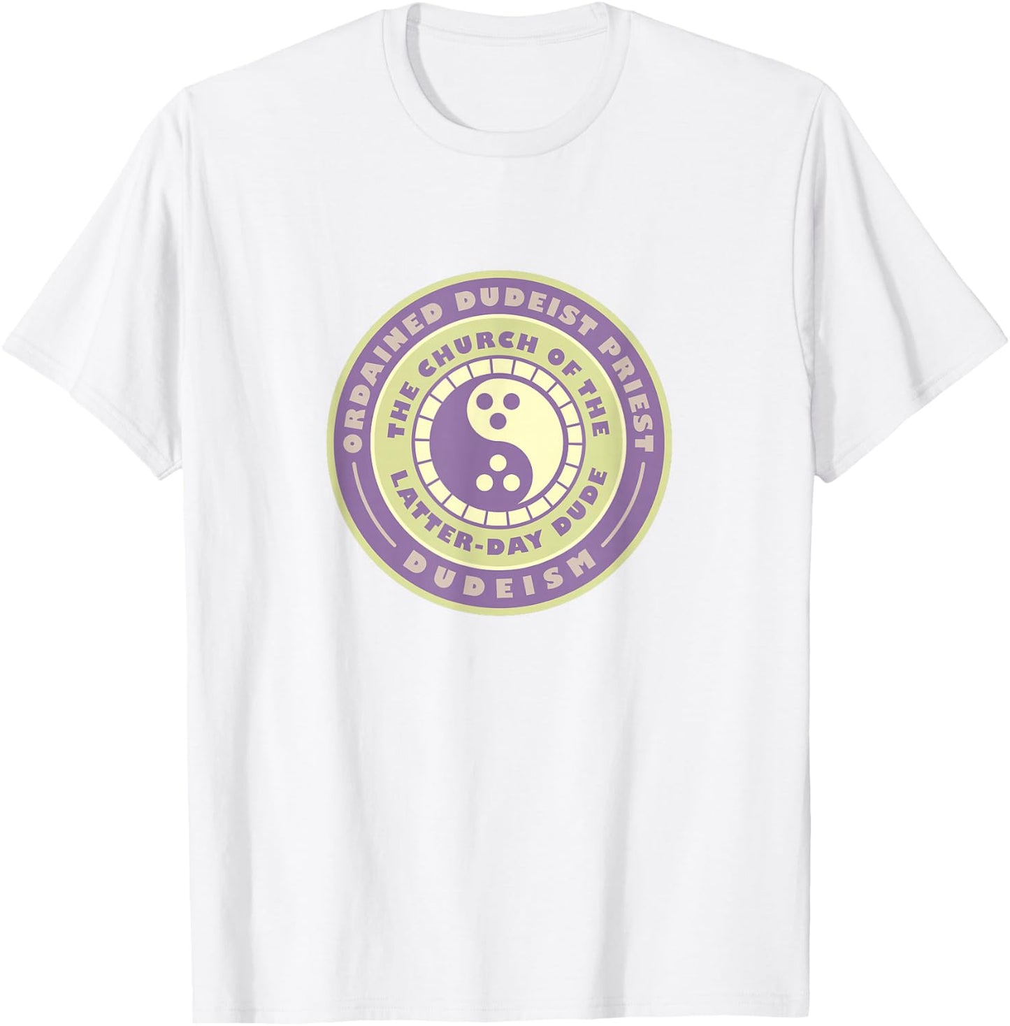 Ordained Dudeist Priest Emblem Shirt T-Shirt - T-Shirt | White
