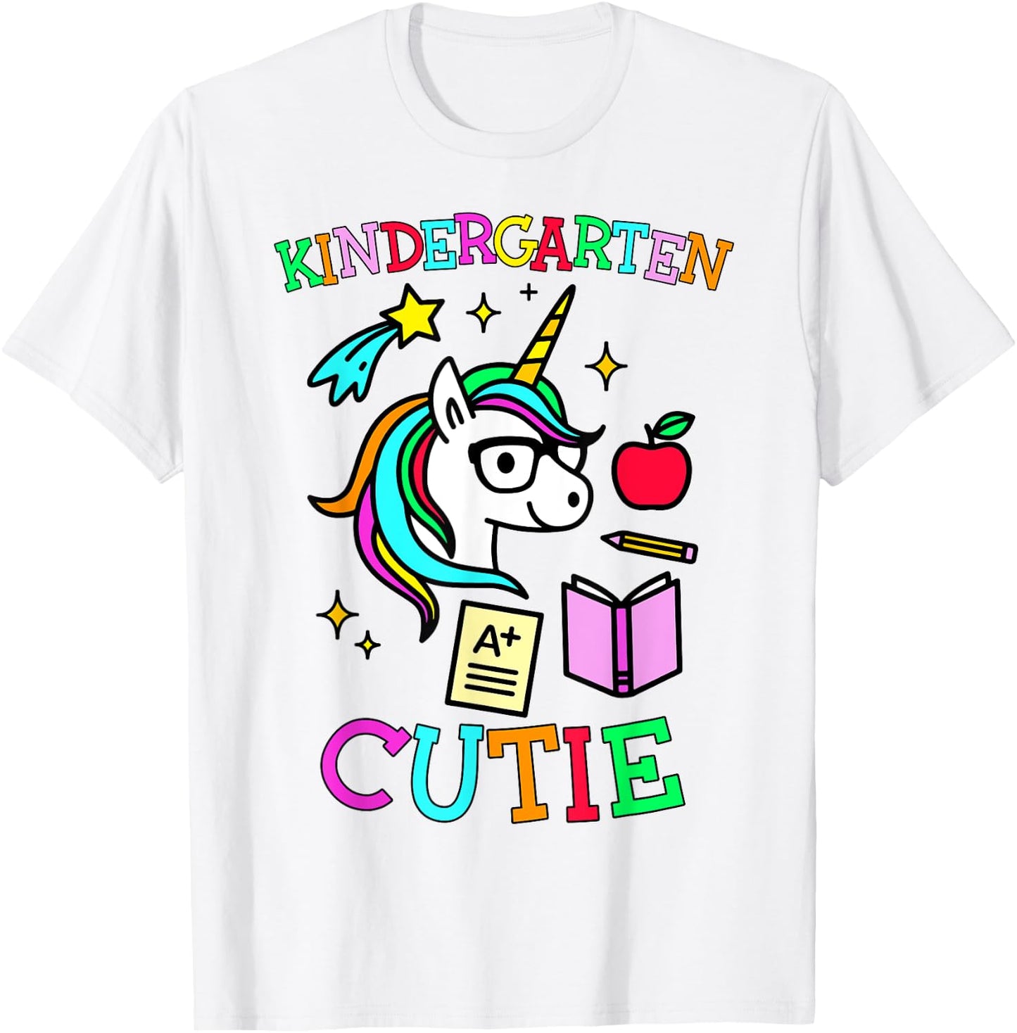 Kindergarten Cutie Unicorn Kindergarten Girl Gift T-Shirt - T-Shirt | White