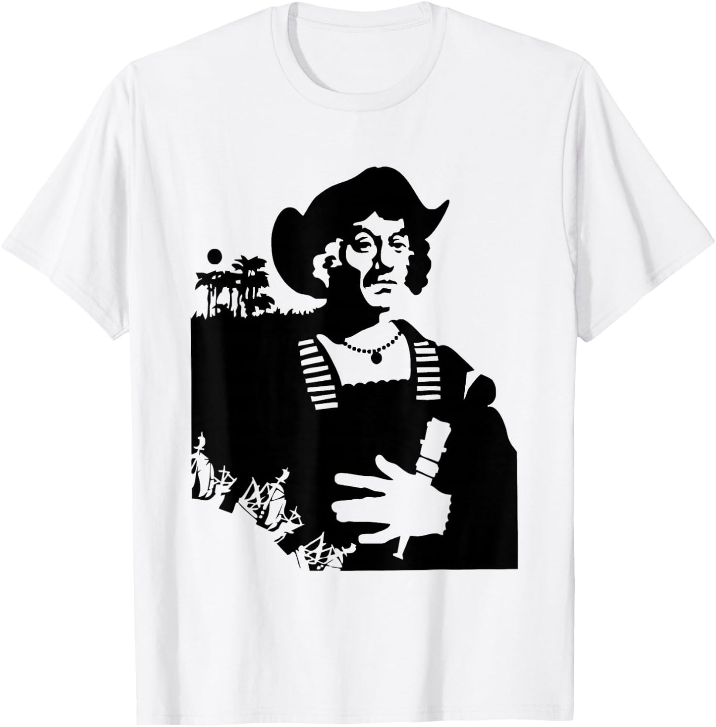 Christopher Columbus Explorer USA America American T-Shirt - T-Shirt | White