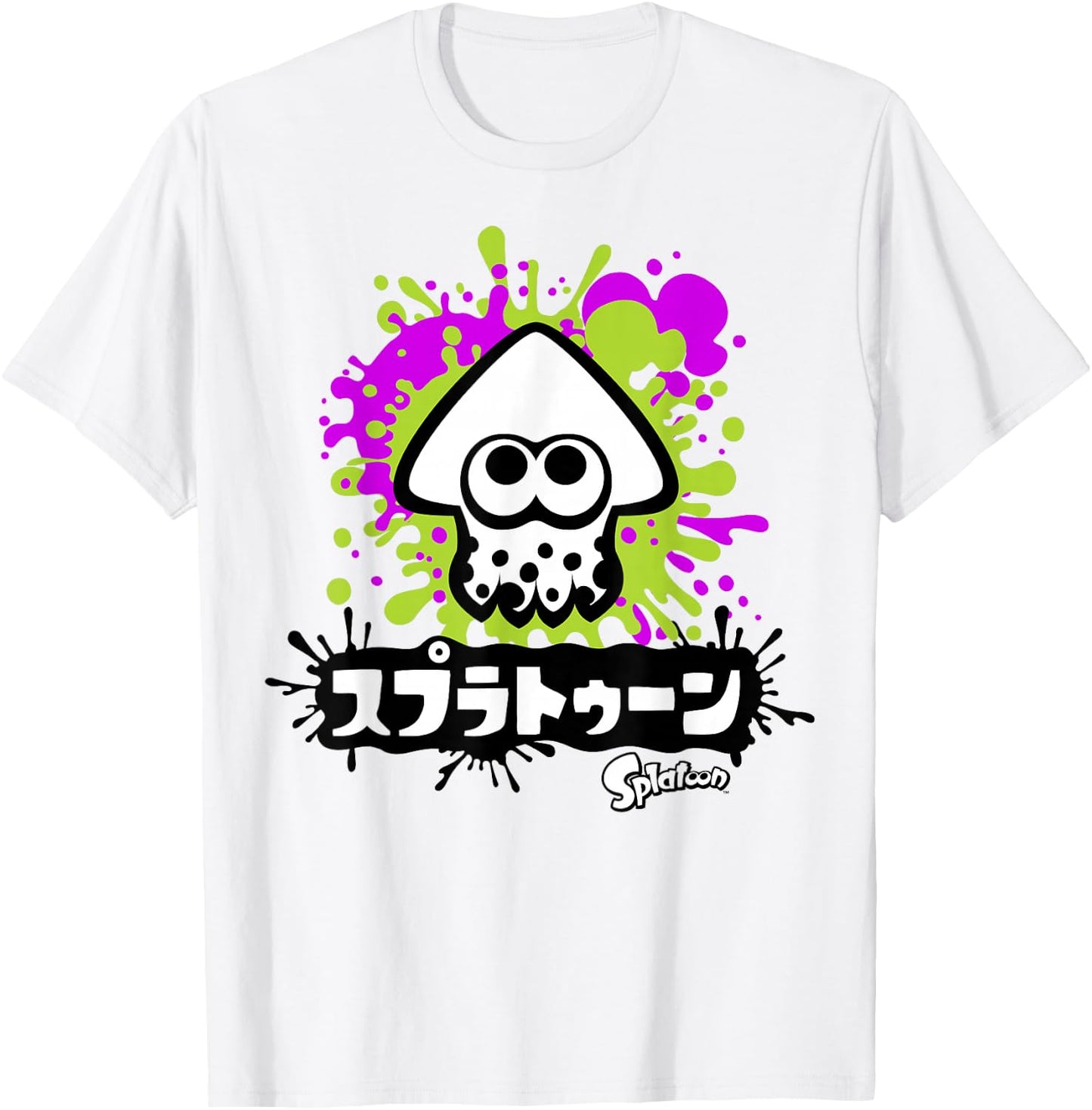 Nintendo Splatoon Inkling Text Splatter Graphic T-Shirt - T-Shirt | White
