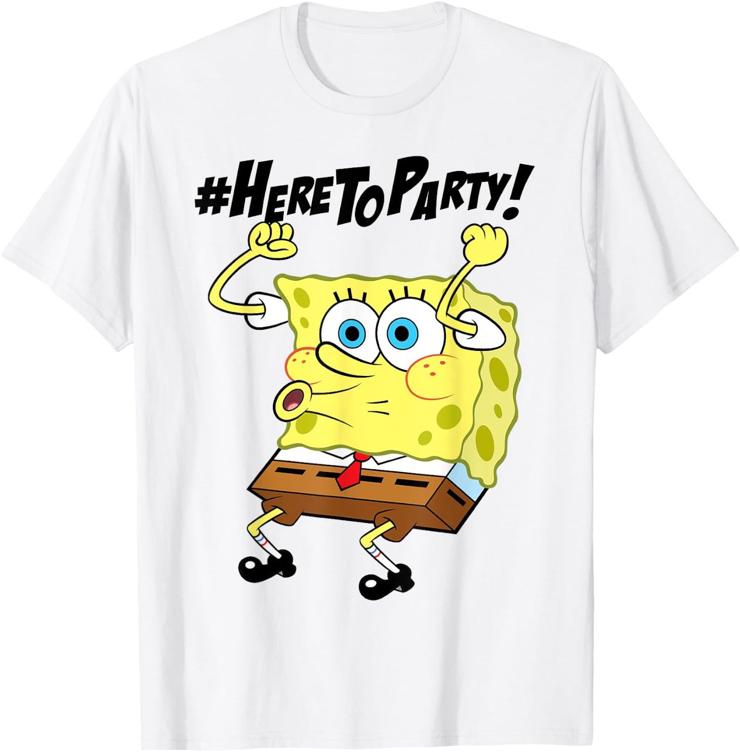 Spongebob SquarePants Here To Party T-Shirt - T-Shirt | White