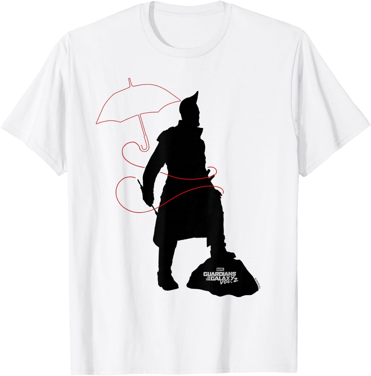 Marvel Guardians Vol 2 Yondu Red Yaka Arrow Umbrella T-Shirt - T-Shirt | White
