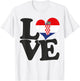 I Love Croatia Flag Heart Patriotic Travel T-Shirt - T-Shirt | White
