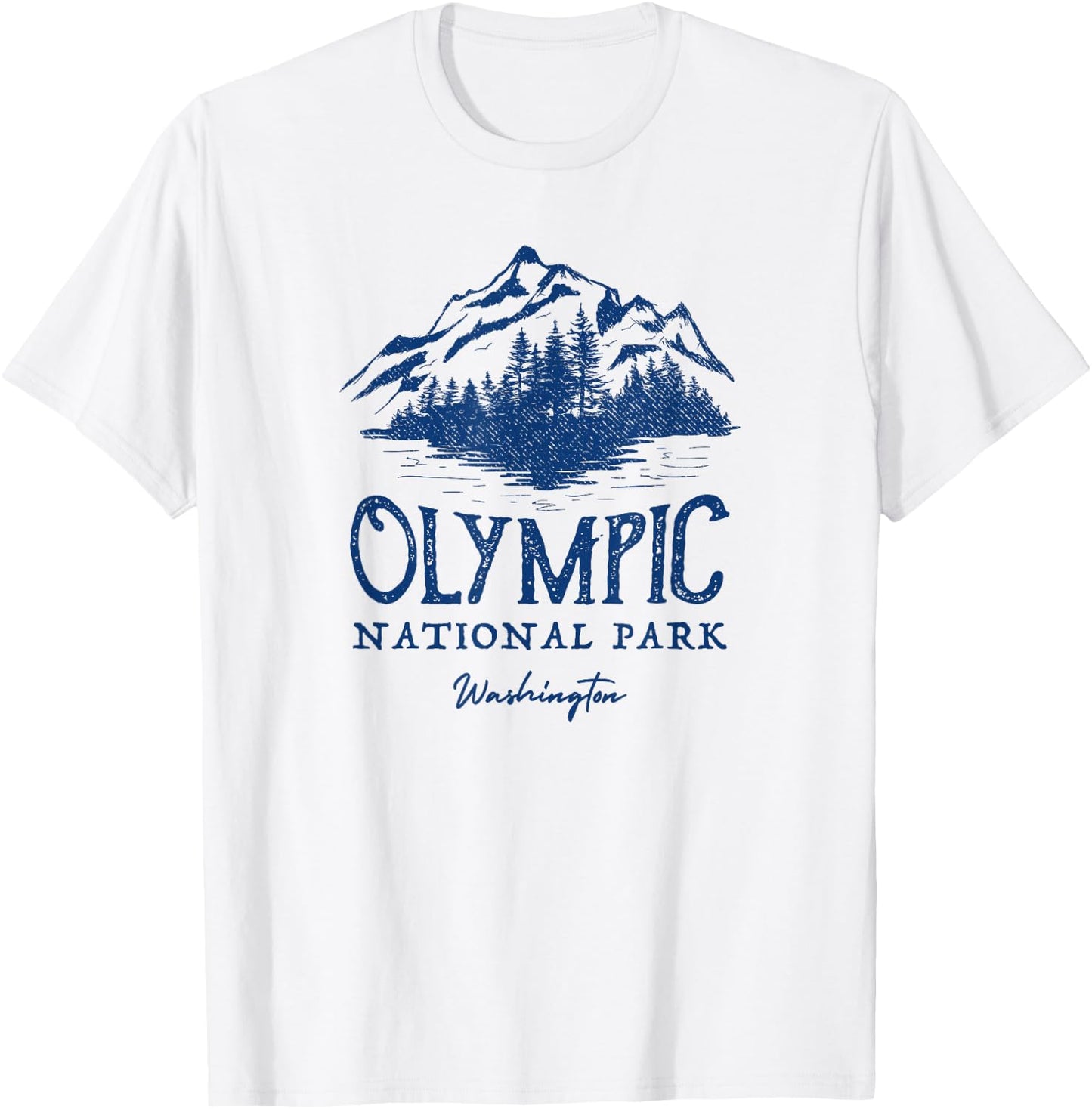 Vintage Olympic National Park Washington T-Shirt - T-Shirt | White