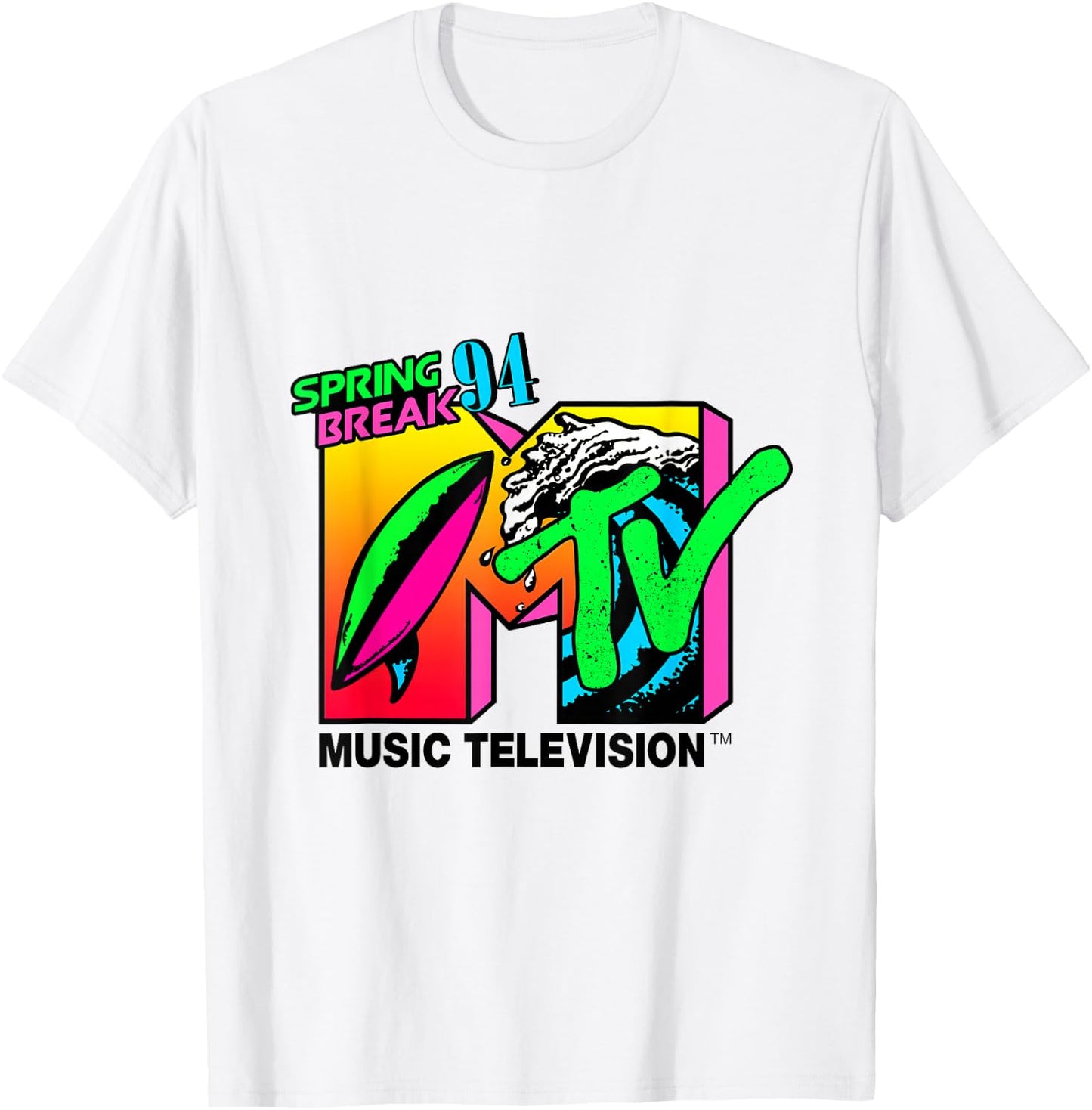 Classic MTV Logo Spring Break 94' T- Shirts T-Shirt - T-Shirt | White
