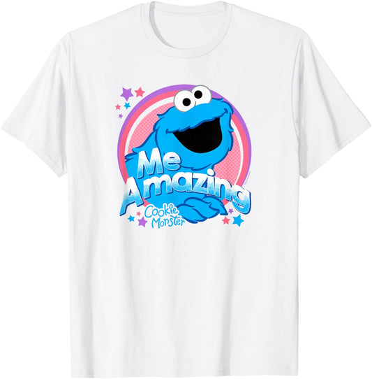 Sesame Street Cookie Monster Me Amazing T-Shirt - T-Shirt | White