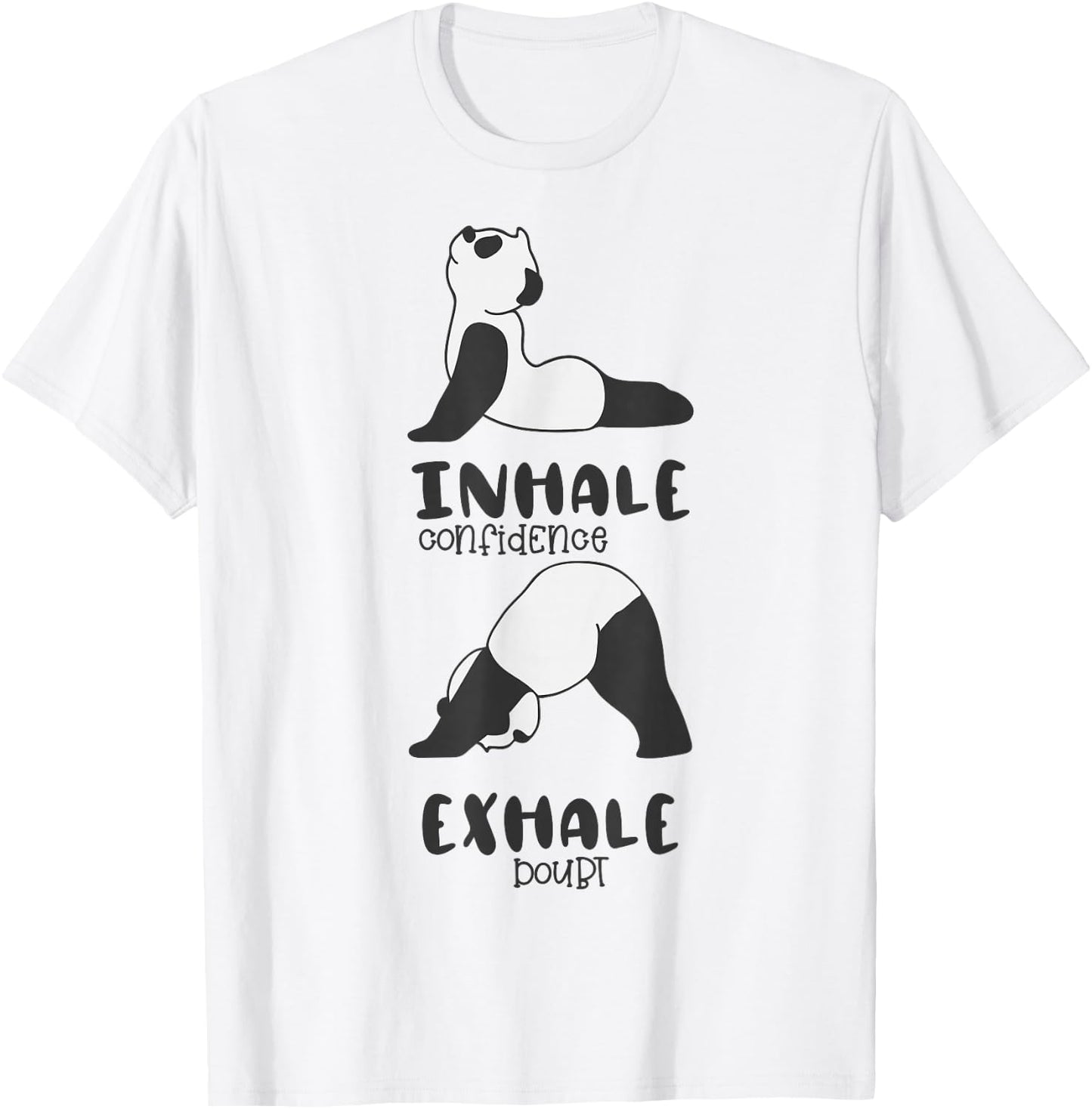 Funny Panda Bear Inhale Exhale Panda Yoga T-Shirt - T-Shirt | White