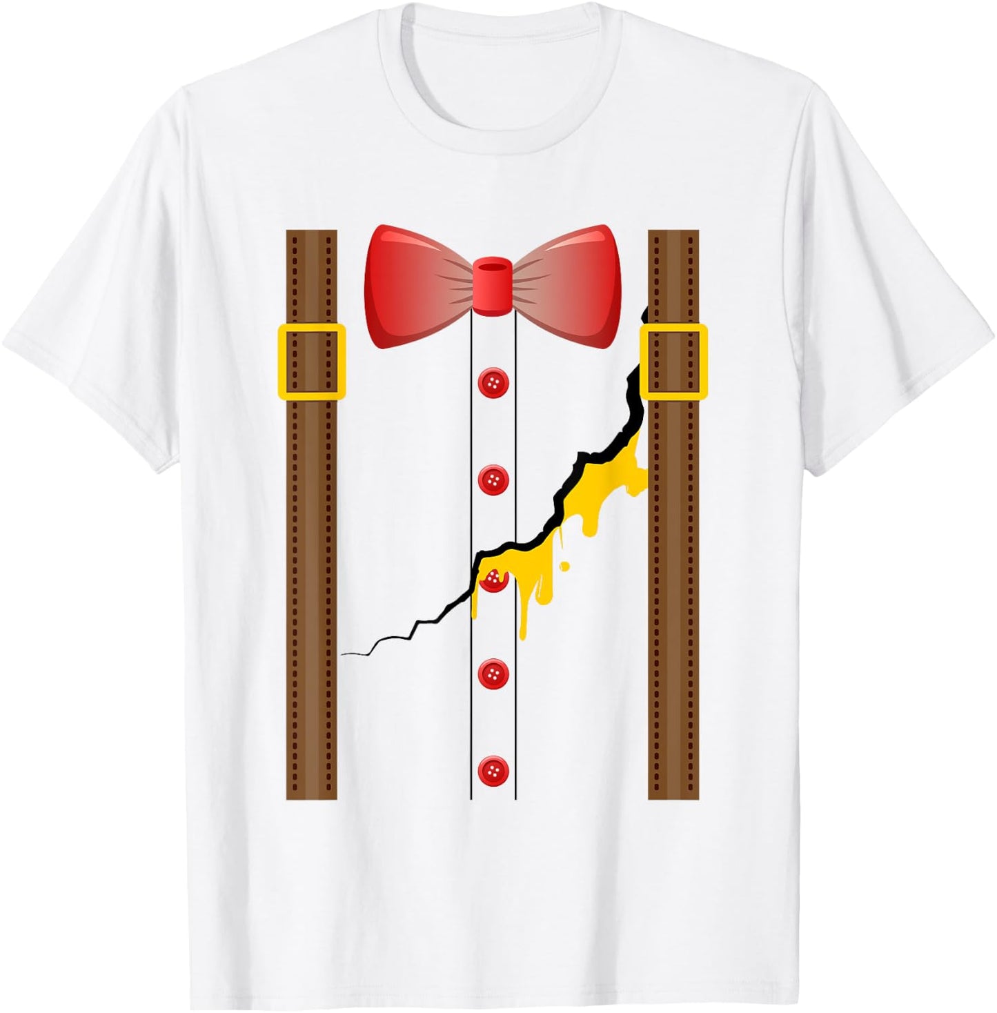Humpty Dumpty Halloween Costume Cracked Egg T-Shirt - T-Shirt | White