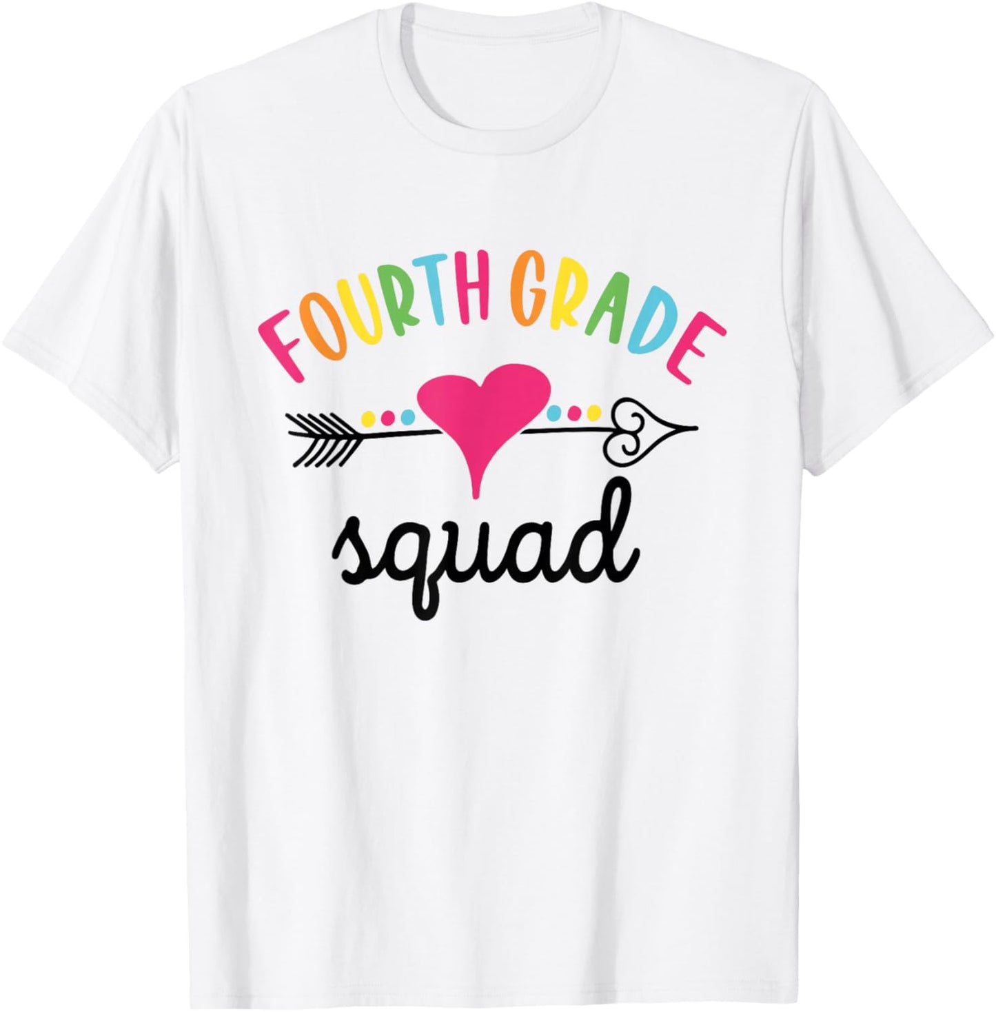 Fourth Grade Squad Girls Boys Teacher Team T-Shirt - T-Shirt | White
