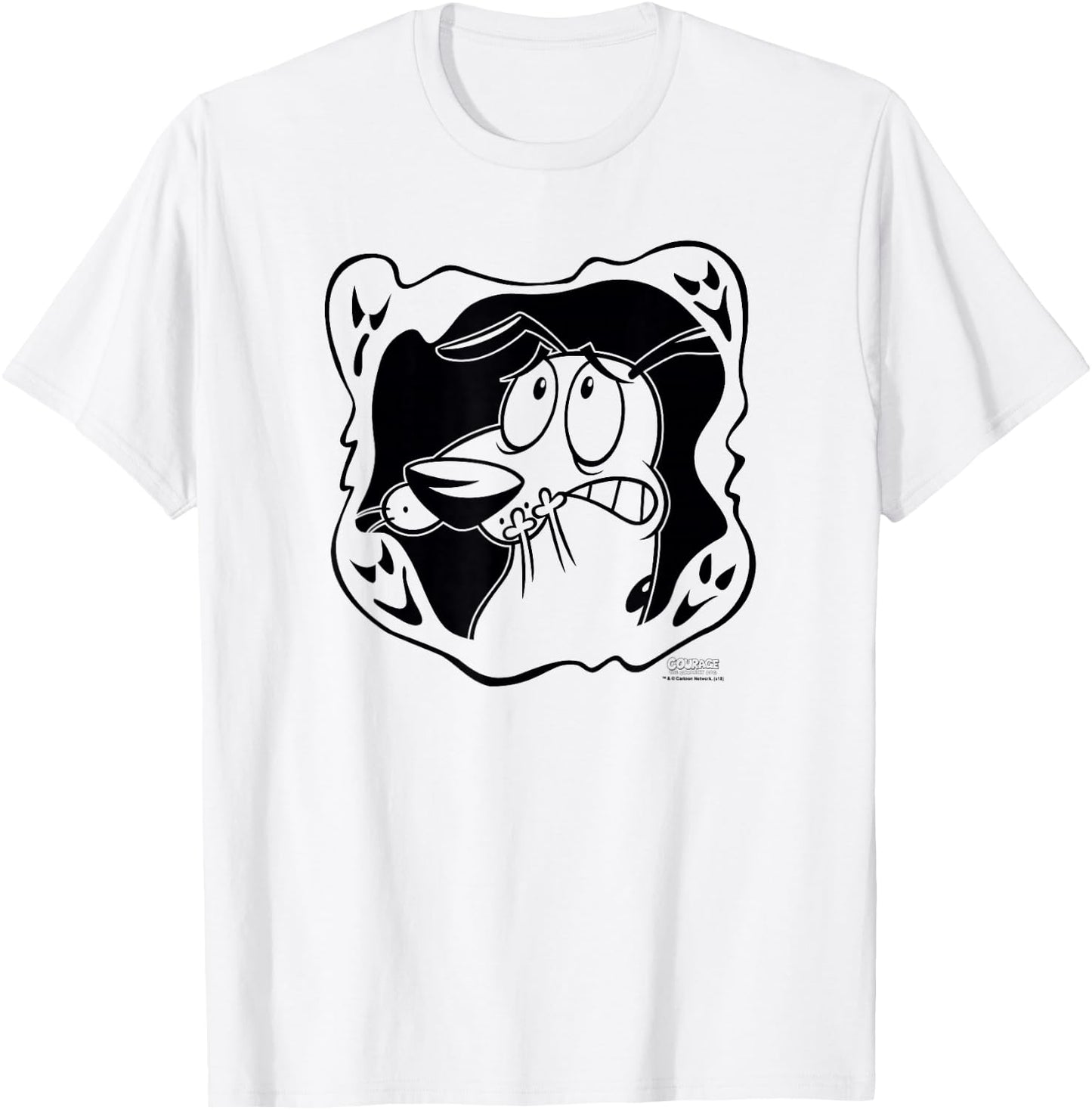 Courage the Cowardly Dog Ghost Frame T-Shirt - T-Shirt | White