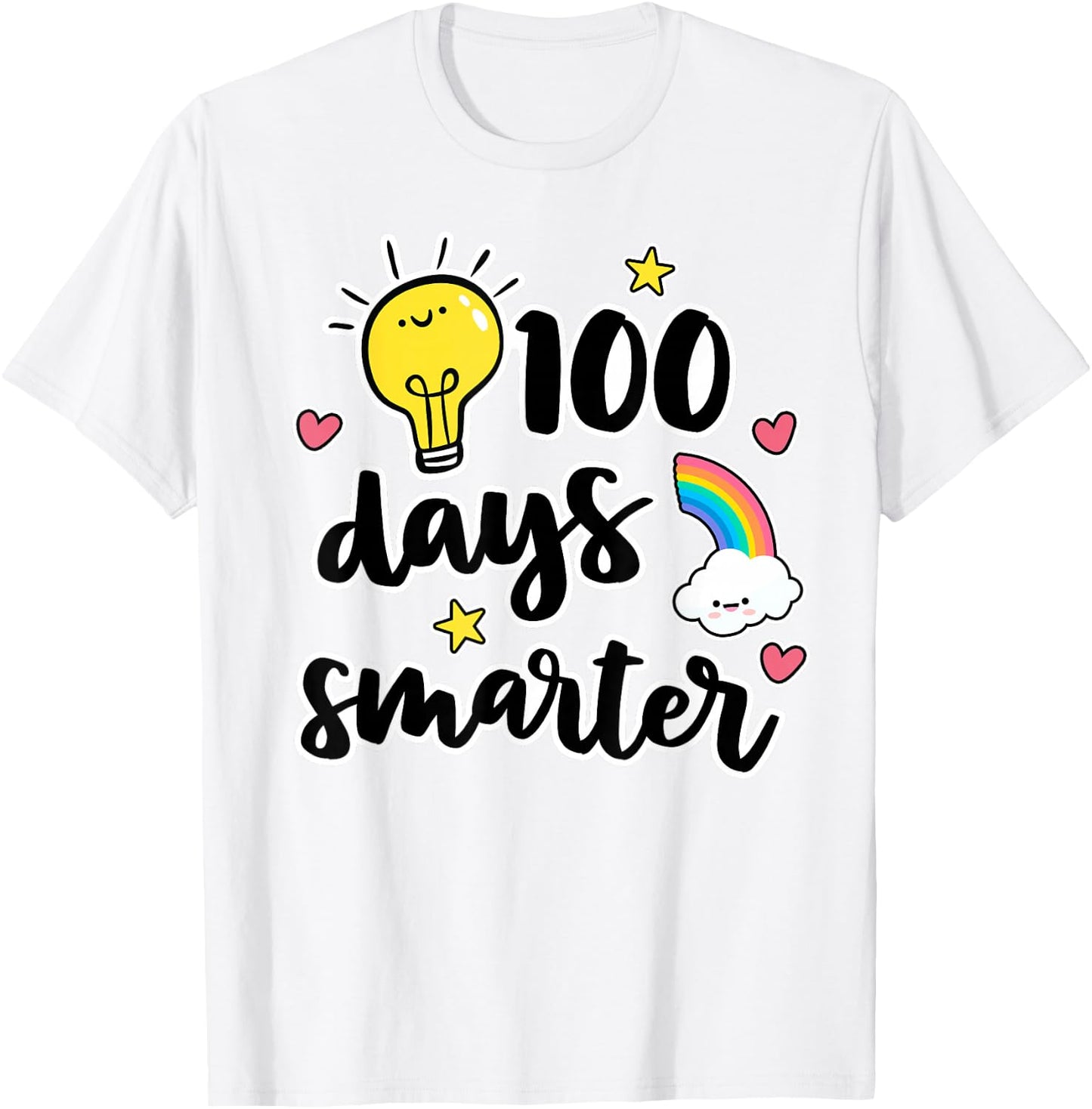 100 Days Smarter 100th Day of School Shirt Kindness Teacher T-Shirt - T-Shirt | White