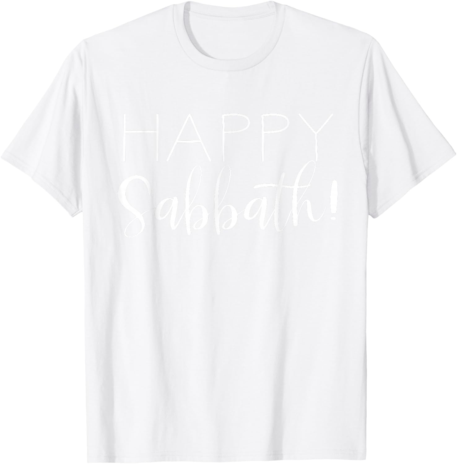 Happy Sabbath Seventh-Day Adventist Hiking SDA T-Shirt - T-Shirt | White