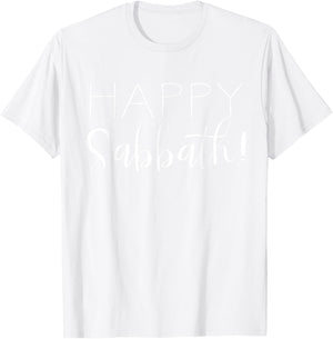 Happy Sabbath Seventh-Day Adventist Hiking SDA T-Shirt - T-Shirt | White