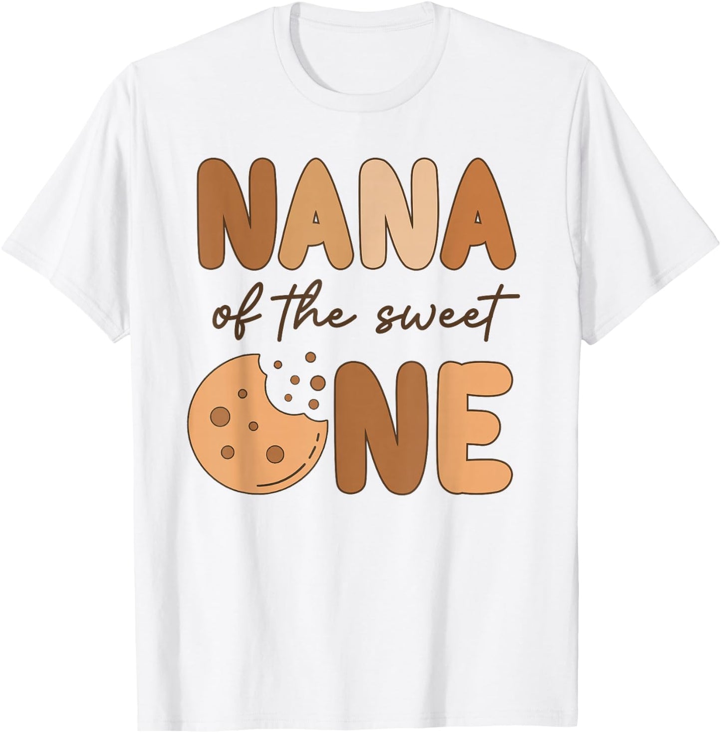 Nana Of The Sweet One Cookies and Milk Birthday Party T-Shirt - T-Shirt | White