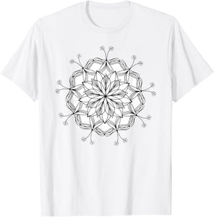 SALE! Beautiful Dandelion Mandala , perfect Gift T-Shirt - T-Shirt | White