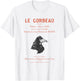 Edgar Allen Poe's the Raven (le Corbeau) 1875 French Edition T-Shirt - T-Shirt | White