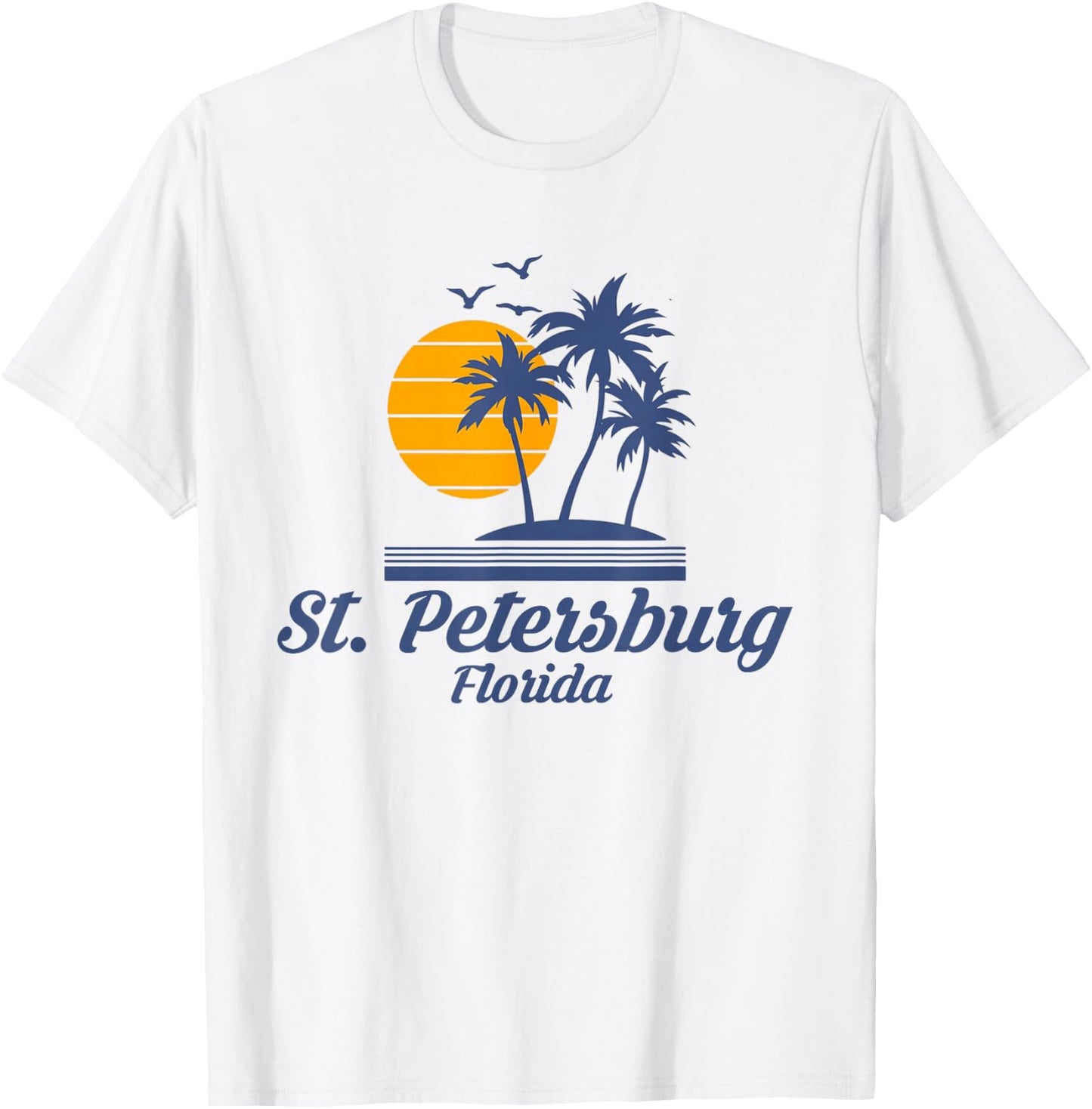 St. Petersburg Florida FL State City Beach Surf T-Shirt - T-Shirt | White