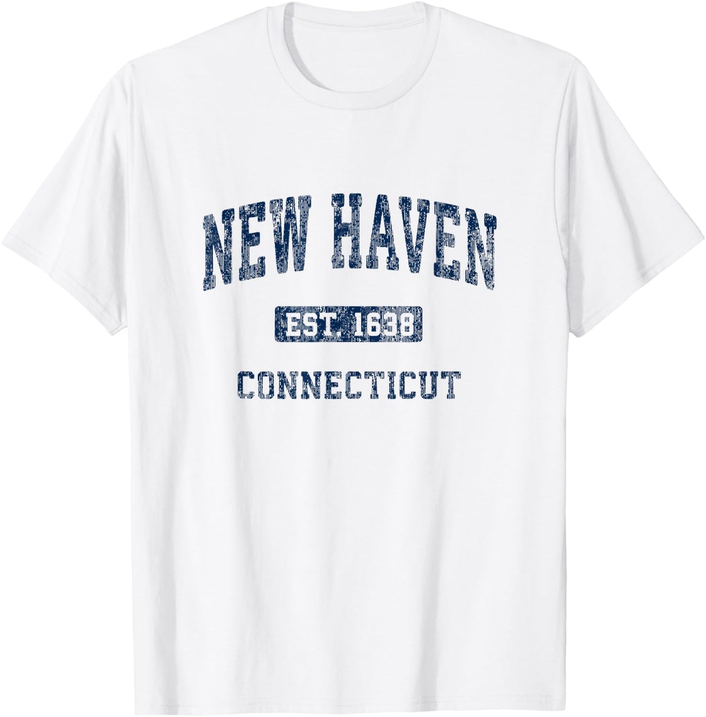 New Haven Connecticut CT Vintage Athletic Sports Design T-Shirt - T-Shirt | White
