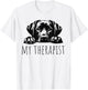 LABLOVE -Adult Dog Lovers All Ages Grey Cartoon Modern Classic Fit Round Collar Short Sleeve T-Shirt - T-Shirt | White