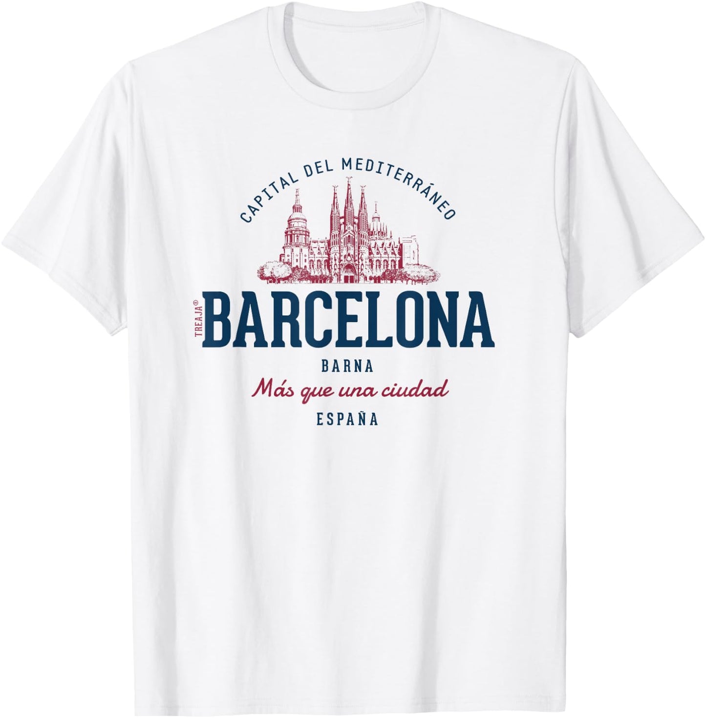 Spain Retro Styled Vintage Barcelona T-Shirt - T-Shirt | White