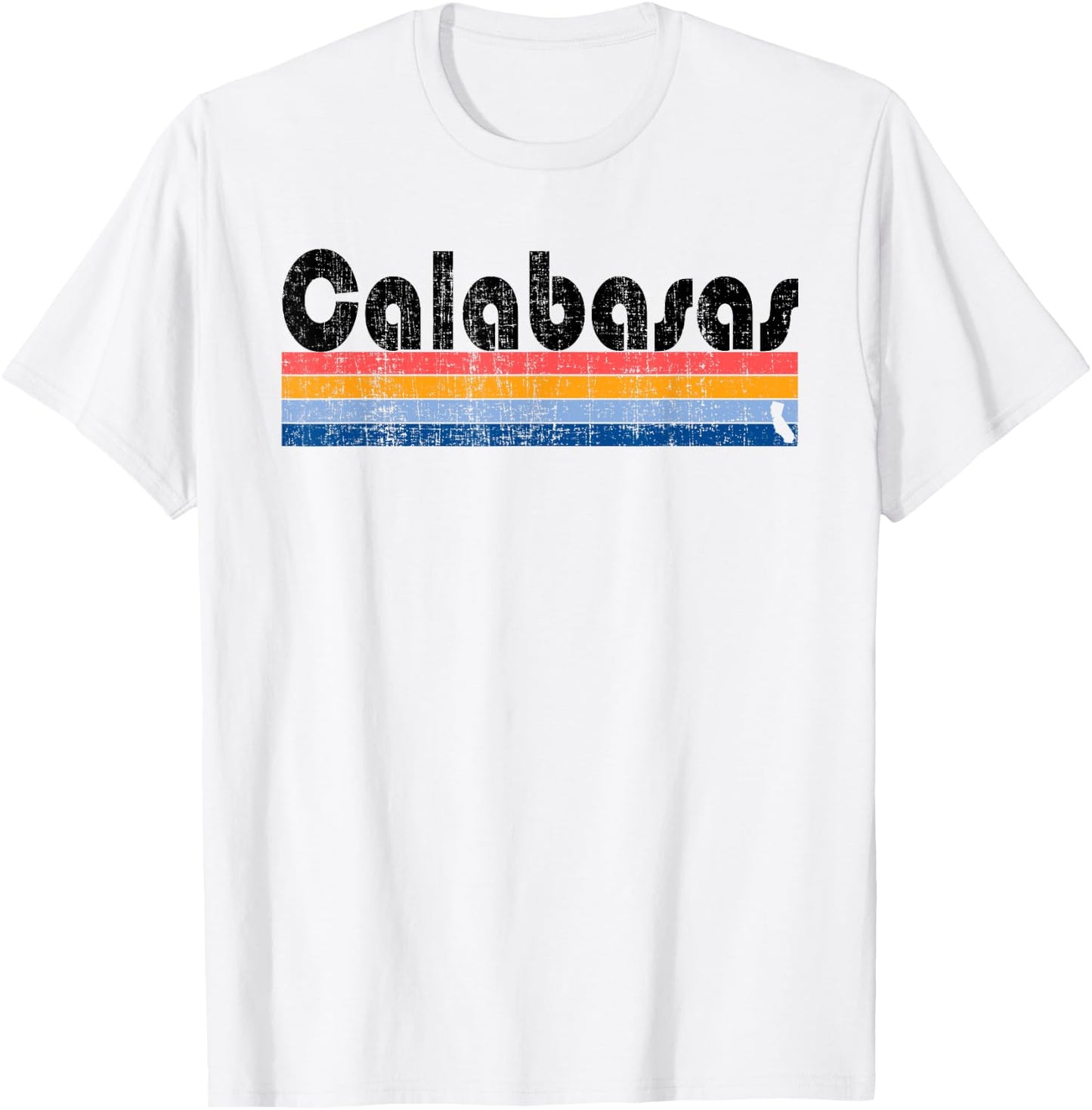 Vintage 80s Style Calabasas CA T-Shirt - T-Shirt | White