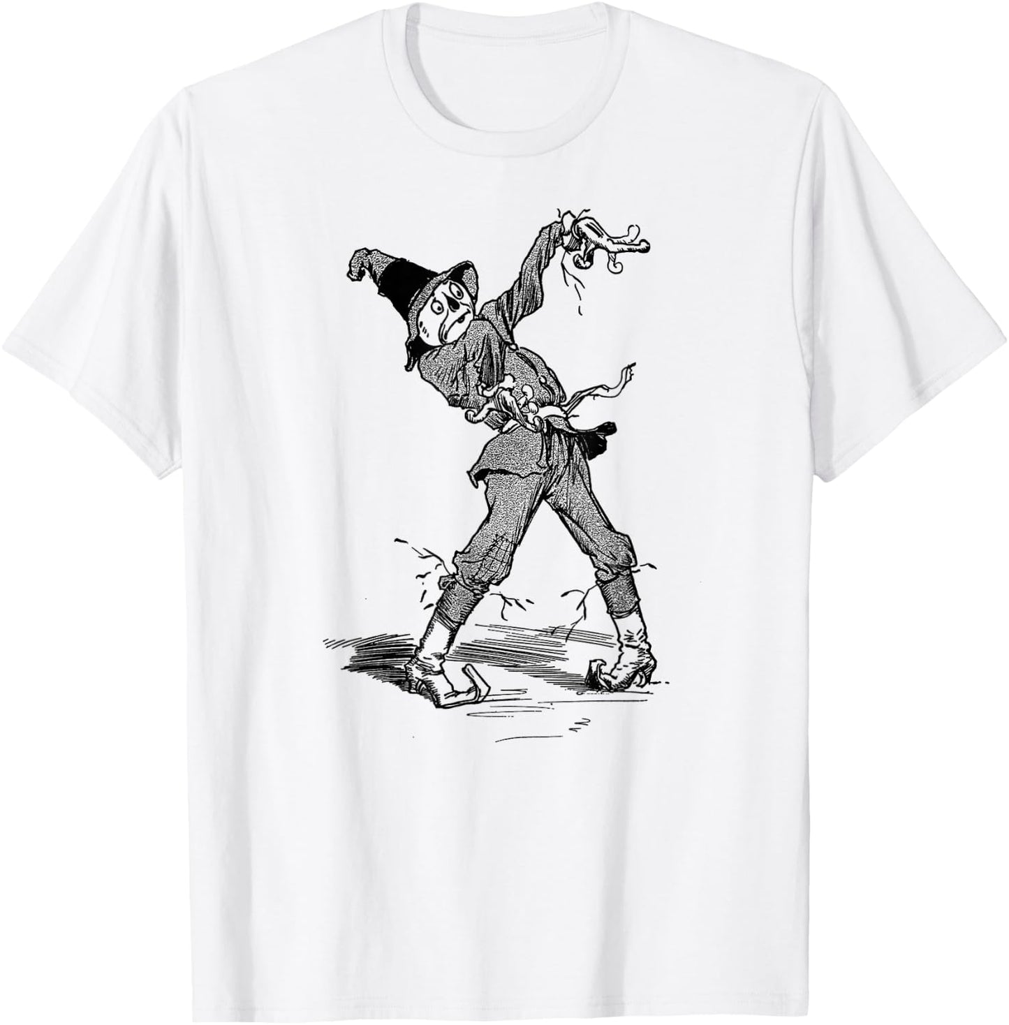 The Land of OZ Vintage Art Halloween Wizard of OZ Scarecrow T-Shirt - T-Shirt | White