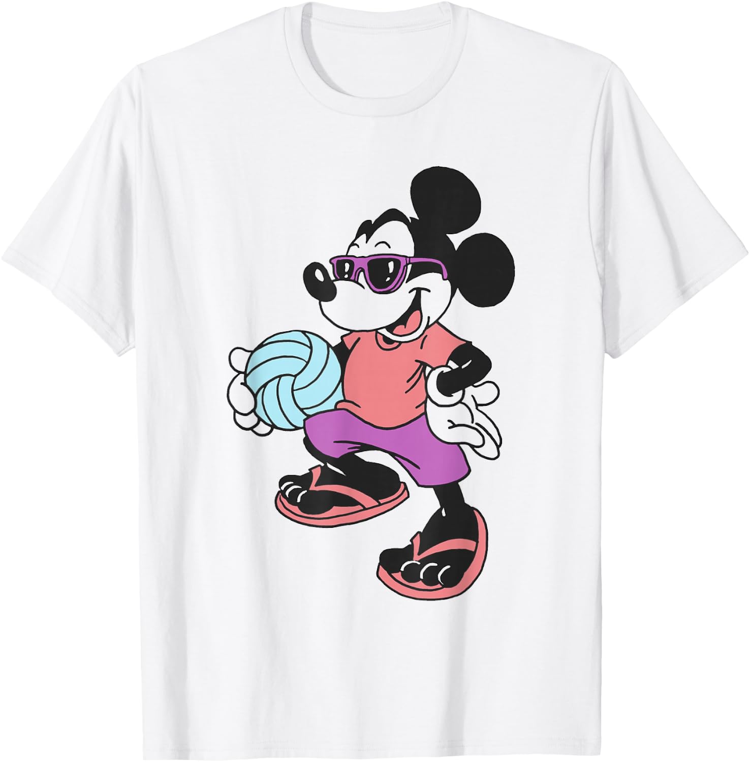 Disney - Mickey Mouse Volleyball T-Shirt - T-Shirt | White