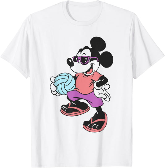Disney - Mickey Mouse Volleyball T-Shirt - T-Shirt | White